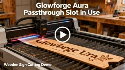 Using the Glowforge Aura Pro passthrough slot tutorial