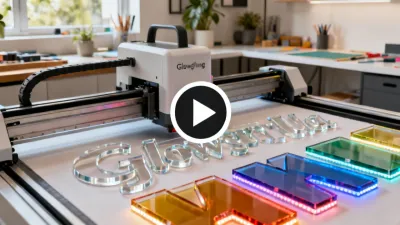 Acrylic sign making with Glowforge Aura tutorial