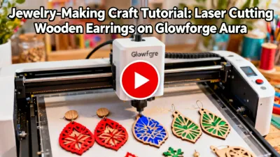How to make laser cut earrings with Glowforge Aura tutorial