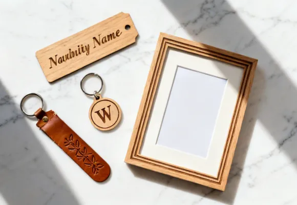 Personalized gifts made with Glowforge Aura laser cutter