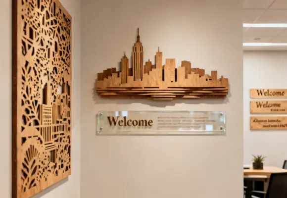 Laser-cut signs and home decor created with Glowforge Aura