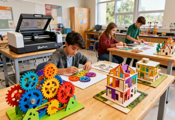 Glowforge Aura in educational STEM makerspace